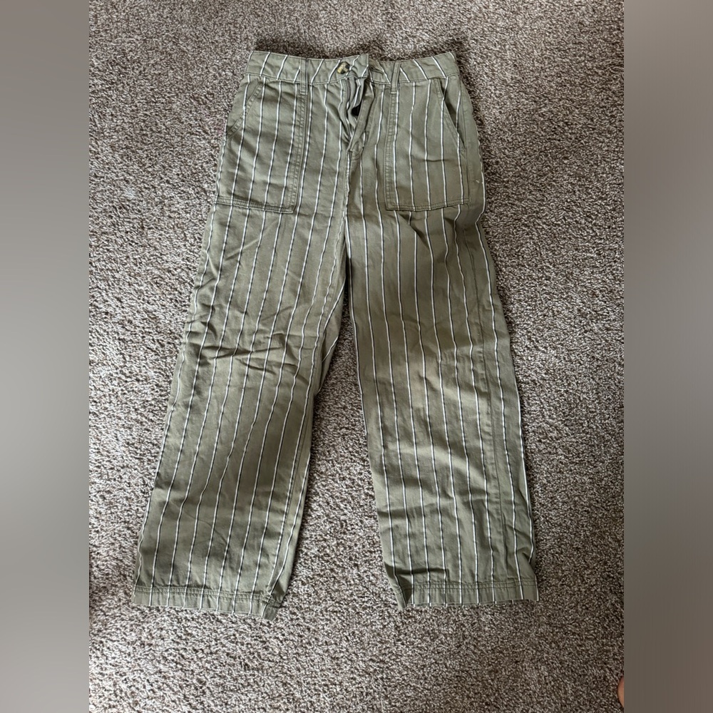 UO KHAKI AND STRIPED PANTS SIZE SMALL